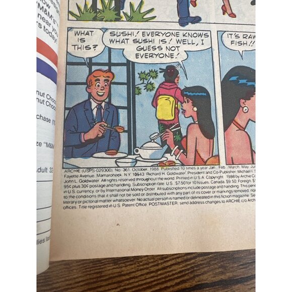 Archie Series Comic #361 October 1988 Multicolor Collectible Bagged Boarded - Picture 5 of 6